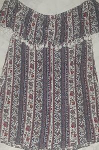 Altaid state  boho cold shoulder peasant top sz L